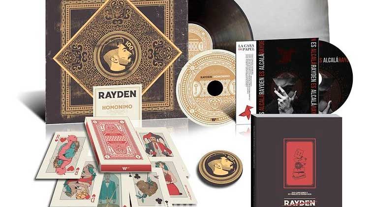 Contenidos de una de las ediciones físicas del disco 'Homónimo' de Rayden