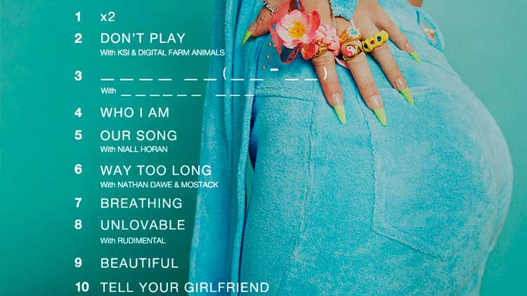 Anne-Marie desvelando el tracklist de 'Therapy'