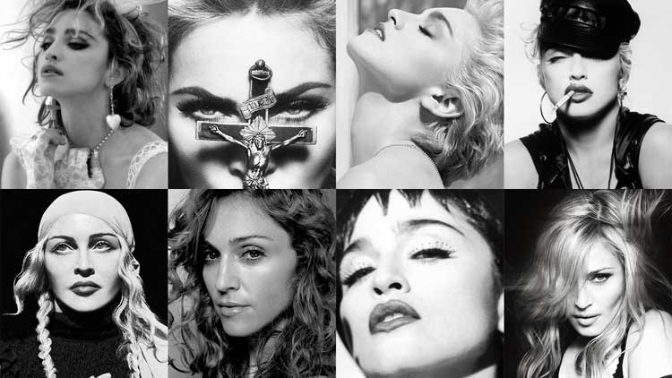 Madonna en diferentes momentos de carrera discográfica