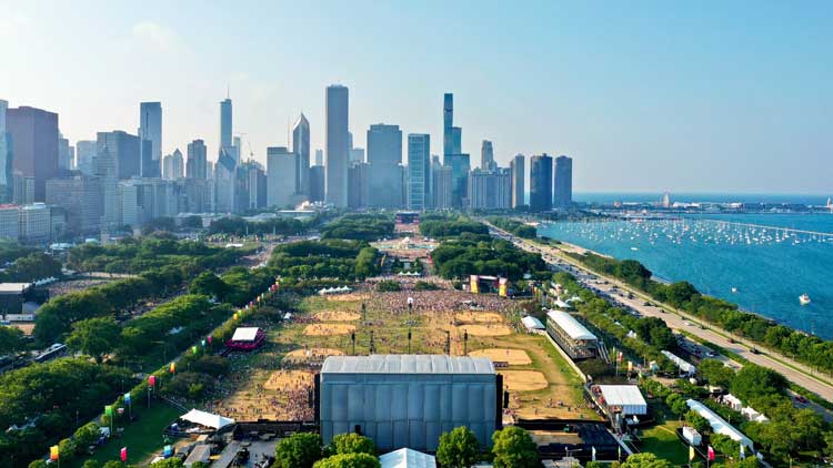 Ambiente Lollapalooza en Grant Park en Chicago