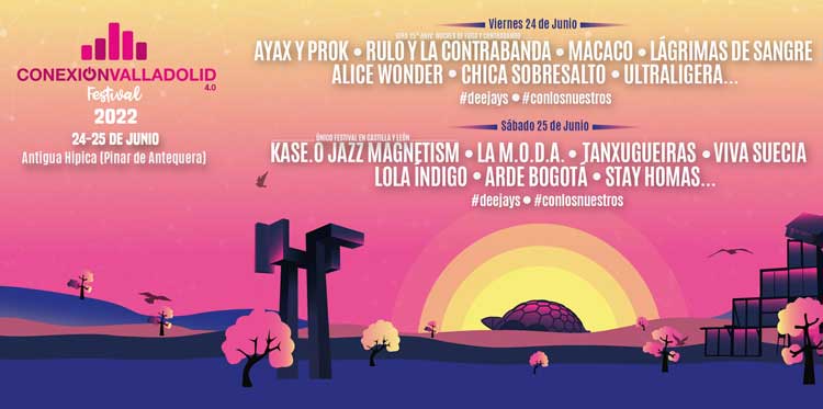Cartel por días del Conexión Valladolid Festival 2022