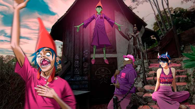 Detalle de la portada del álbum 'Cracker island' de Gorillaz