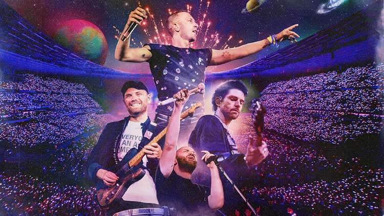 Detalle del cartel del 'Live Broadcast from Buenos Aires' de Coldplay