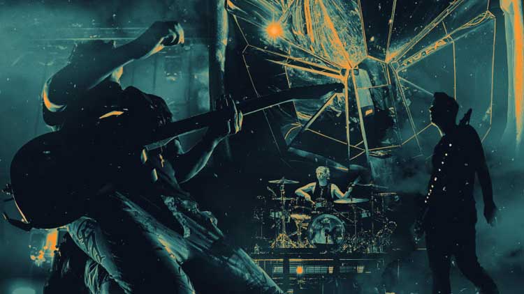 Detalle del cartel del concierto de Muse en Santander programado para el 4 de julio de 2023