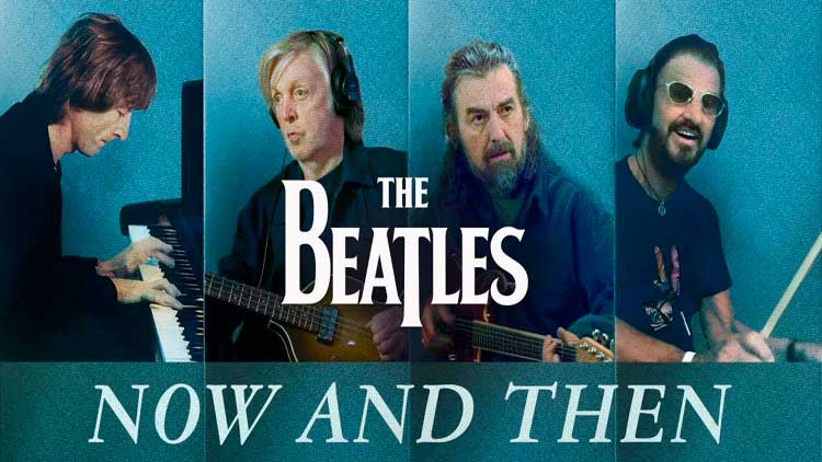 The Beatles para el video de 'Now and then'