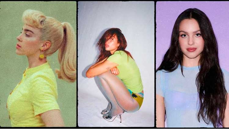 Billie Eilish, Dua Lipa y Olivia Rodrigo