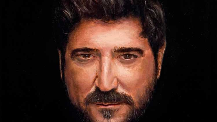 Detalle de la portada del disco 'El tiempo no es oro' de Antonio Orozco obra de Pepe Baena Nieto