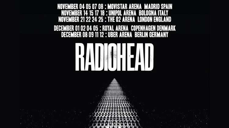 Radiohead anuncia conciertos en Europa en noviembre y diciembre de 2025