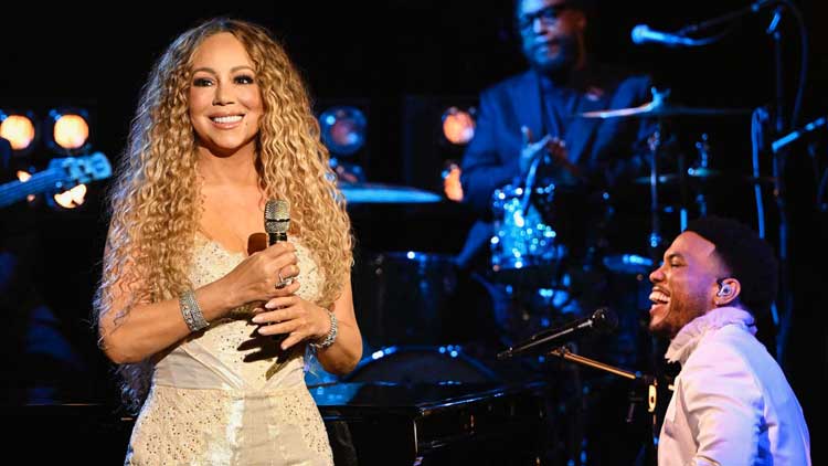 Mariah Carey y Anderson .Paak en The Tonight Show starring Jimmy Fallon