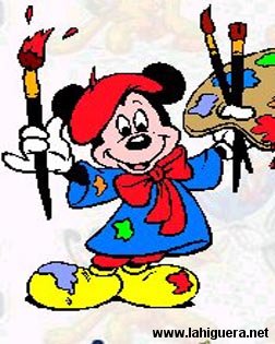 Mickey pintor