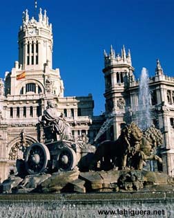 Plaza de La Diosa Cibeles, en Madrid, España
