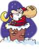 Santa Claus, en la chimenea