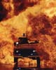 Land Rover, saliendo del fuego