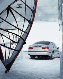 Saab, vela y nieve