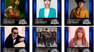 Primeras actuaciones confirmadas para los Grammy Latinos 2020