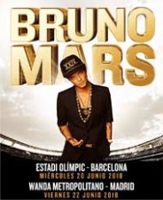 Bruno Mars en España en junio de 2018