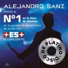Alejandro Sanz nº1 en discos con "Más es más el concierto"