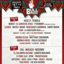 Cartel por días del Bull Music Festival en Granada